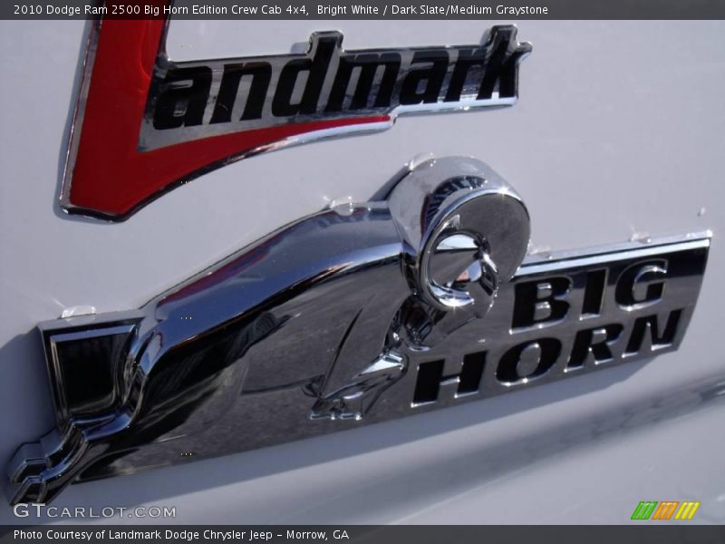 Bright White / Dark Slate/Medium Graystone 2010 Dodge Ram 2500 Big Horn Edition Crew Cab 4x4