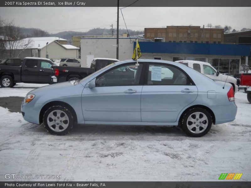 Ice Blue / Gray 2007 Kia Spectra EX Sedan