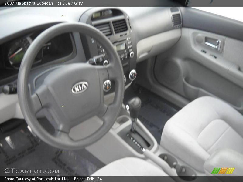 Ice Blue / Gray 2007 Kia Spectra EX Sedan
