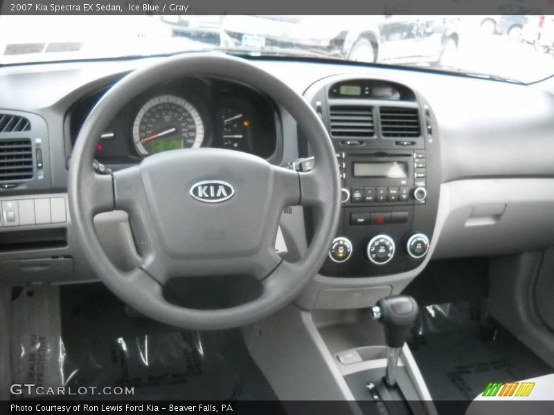 Ice Blue / Gray 2007 Kia Spectra EX Sedan