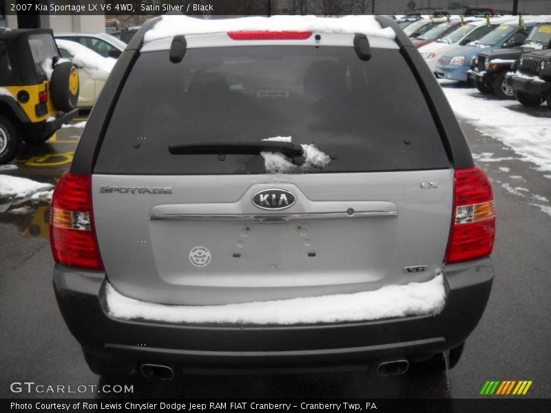 Satin Silver / Black 2007 Kia Sportage LX V6 4WD