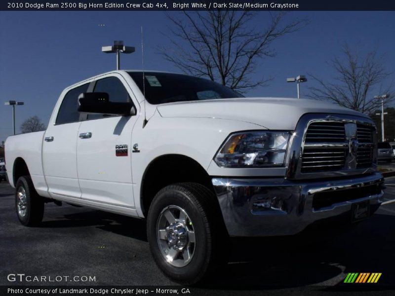 Bright White / Dark Slate/Medium Graystone 2010 Dodge Ram 2500 Big Horn Edition Crew Cab 4x4