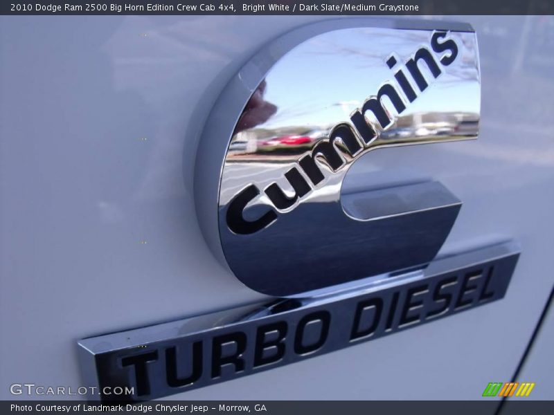Bright White / Dark Slate/Medium Graystone 2010 Dodge Ram 2500 Big Horn Edition Crew Cab 4x4