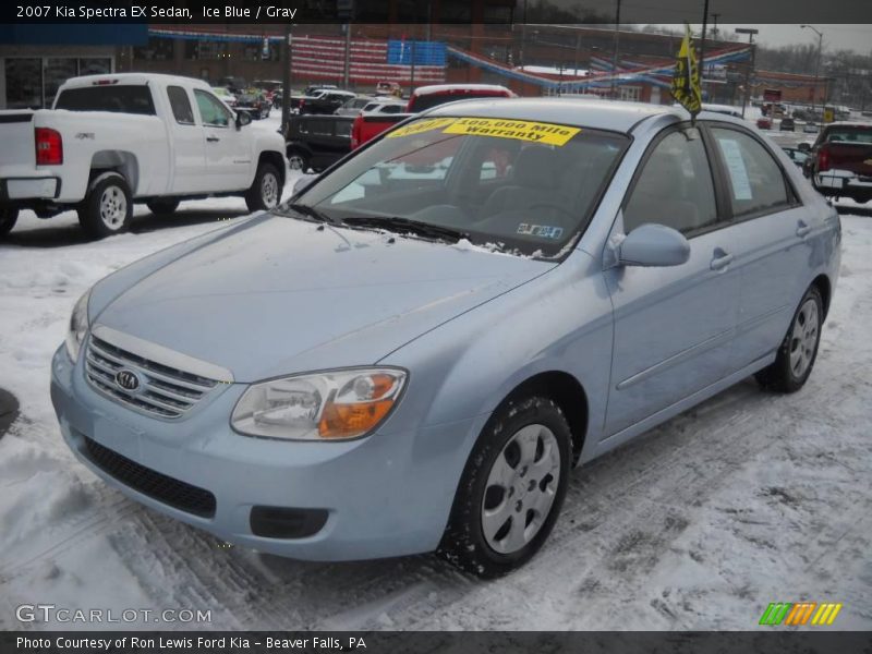 Ice Blue / Gray 2007 Kia Spectra EX Sedan