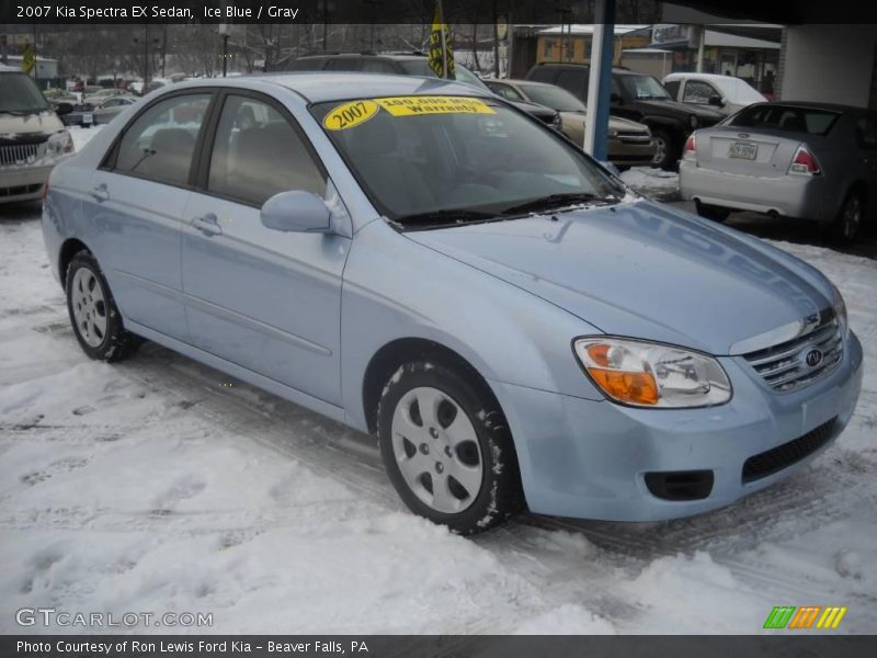 Ice Blue / Gray 2007 Kia Spectra EX Sedan