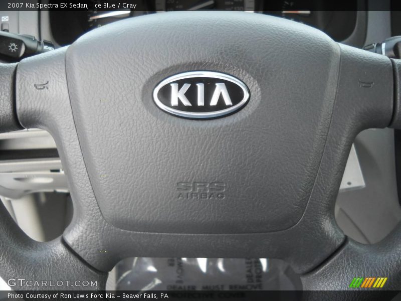 Ice Blue / Gray 2007 Kia Spectra EX Sedan