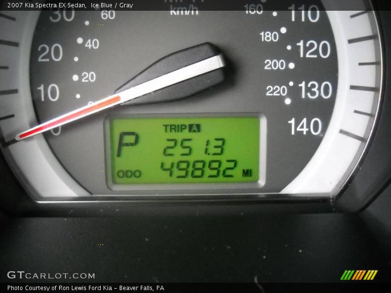 Ice Blue / Gray 2007 Kia Spectra EX Sedan