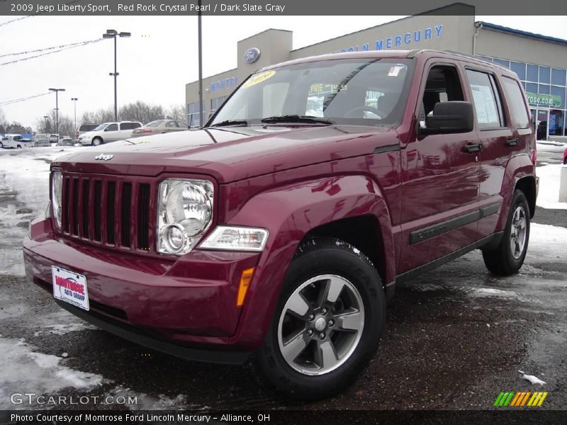 Red Rock Crystal Pearl / Dark Slate Gray 2009 Jeep Liberty Sport