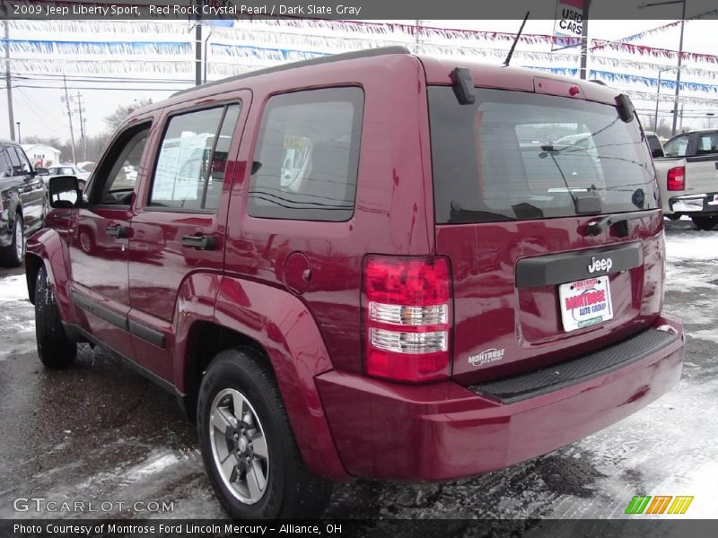 Red Rock Crystal Pearl / Dark Slate Gray 2009 Jeep Liberty Sport