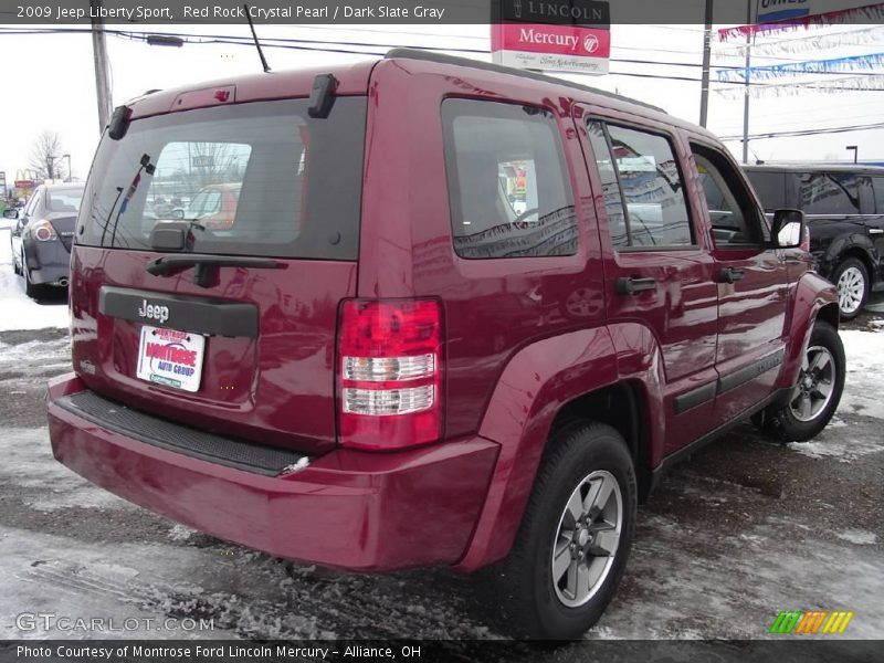 Red Rock Crystal Pearl / Dark Slate Gray 2009 Jeep Liberty Sport