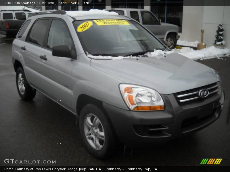 Satin Silver / Black 2007 Kia Sportage LX V6 4WD