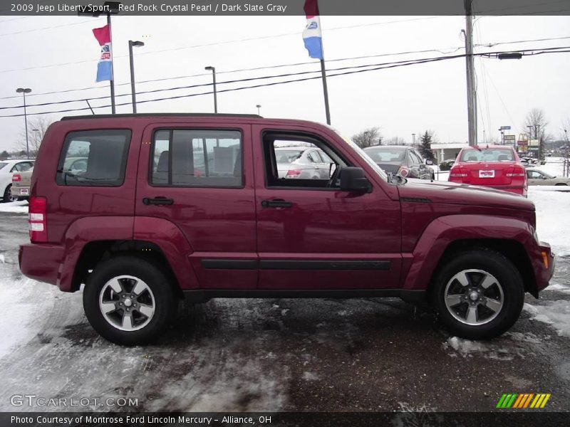 Red Rock Crystal Pearl / Dark Slate Gray 2009 Jeep Liberty Sport