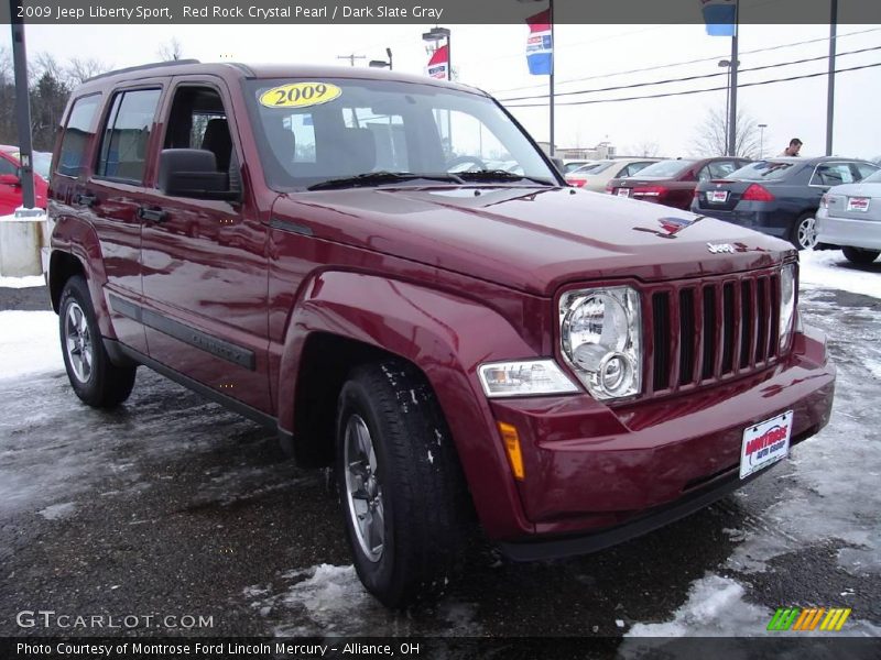 Red Rock Crystal Pearl / Dark Slate Gray 2009 Jeep Liberty Sport