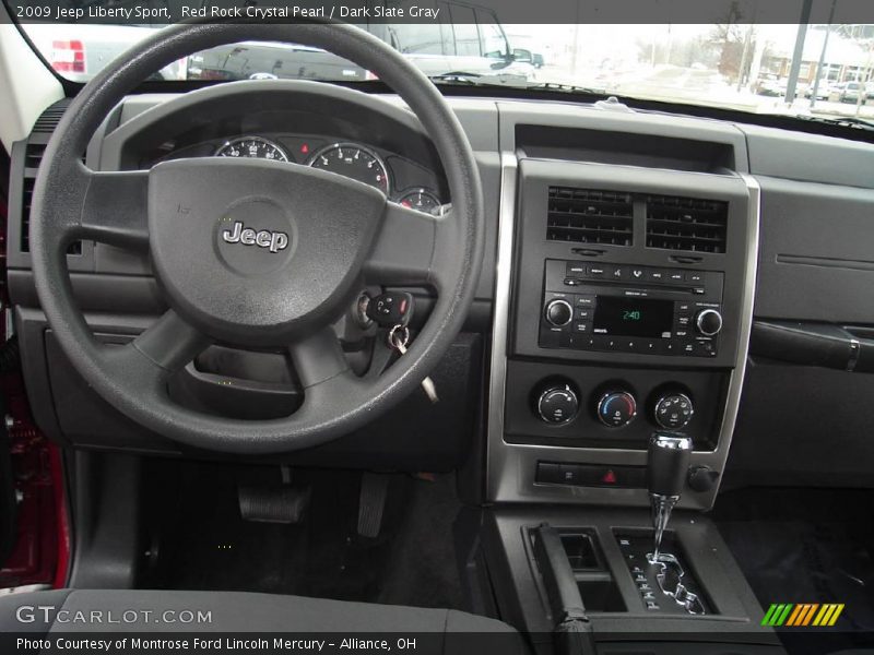 Red Rock Crystal Pearl / Dark Slate Gray 2009 Jeep Liberty Sport