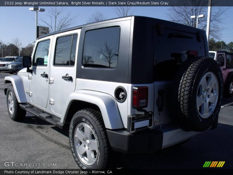 Bright Silver Metallic / Dark Slate Gray/Medium Slate Gray 2010 Jeep Wrangler Unlimited Sahara