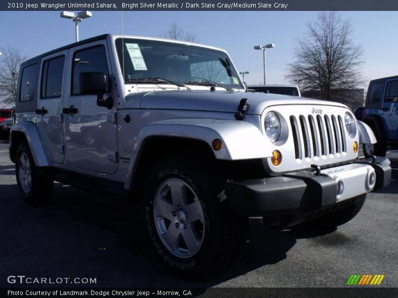 Bright Silver Metallic / Dark Slate Gray/Medium Slate Gray 2010 Jeep Wrangler Unlimited Sahara