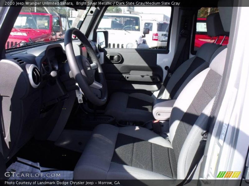 Bright Silver Metallic / Dark Slate Gray/Medium Slate Gray 2010 Jeep Wrangler Unlimited Sahara