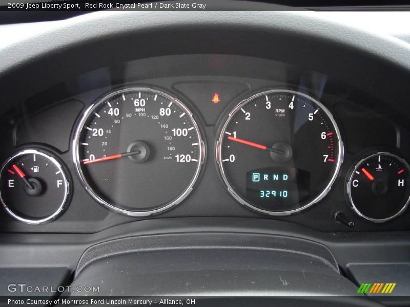 Red Rock Crystal Pearl / Dark Slate Gray 2009 Jeep Liberty Sport