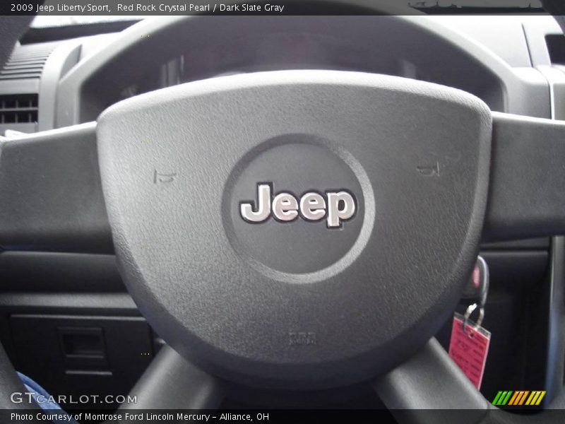 Red Rock Crystal Pearl / Dark Slate Gray 2009 Jeep Liberty Sport