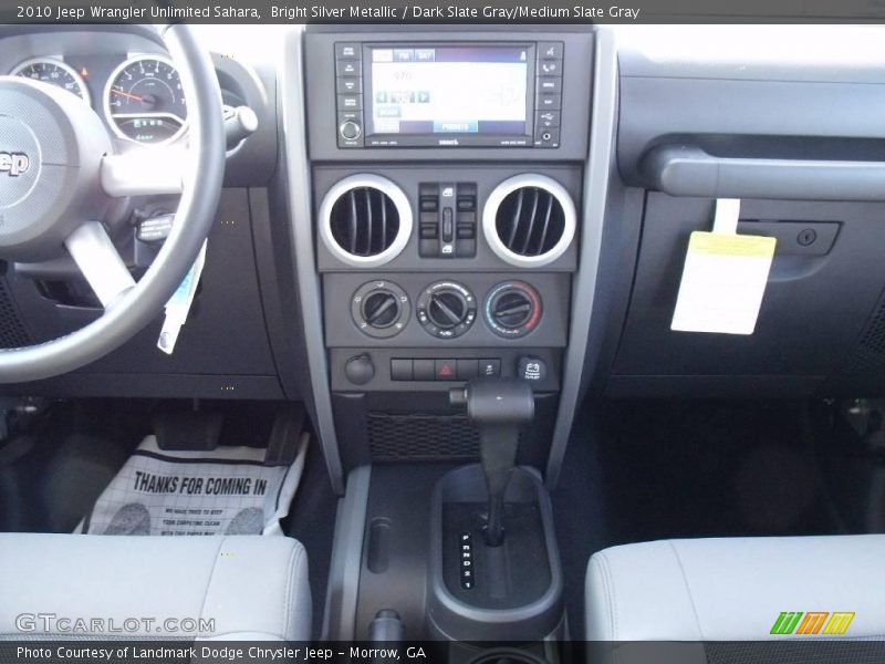 Bright Silver Metallic / Dark Slate Gray/Medium Slate Gray 2010 Jeep Wrangler Unlimited Sahara