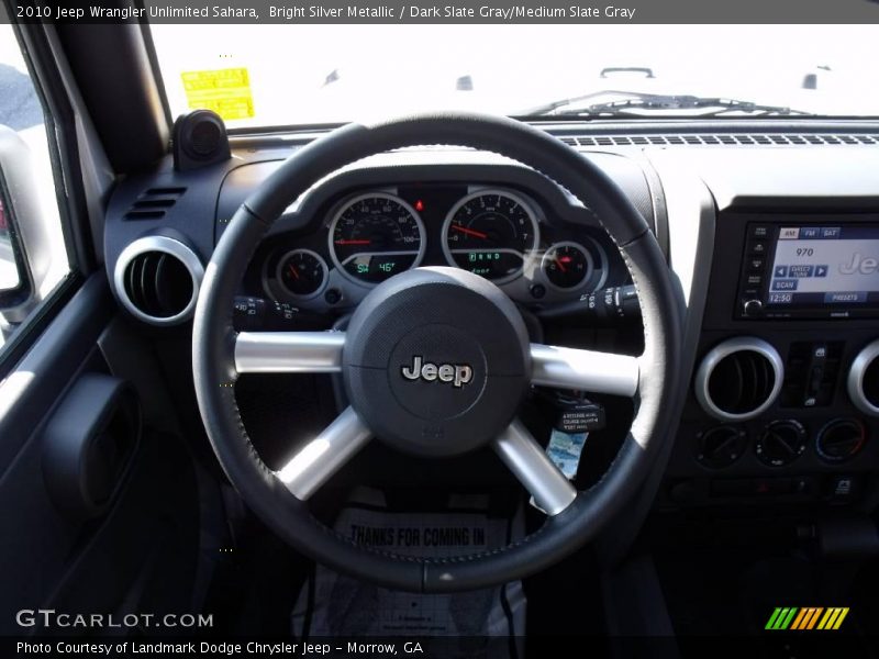 Bright Silver Metallic / Dark Slate Gray/Medium Slate Gray 2010 Jeep Wrangler Unlimited Sahara