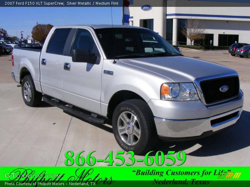 Silver Metallic / Medium Flint 2007 Ford F150 XLT SuperCrew