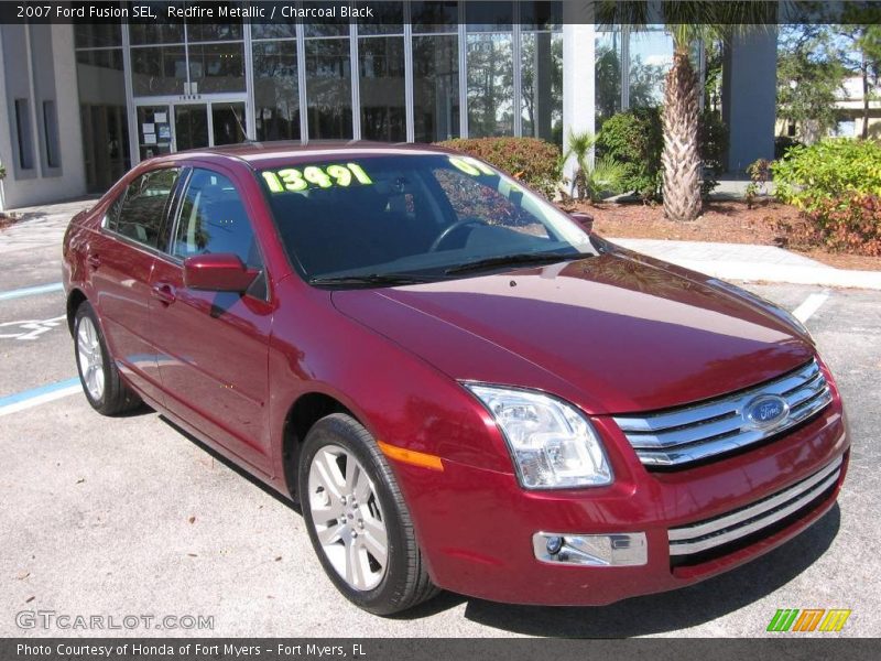 Redfire Metallic / Charcoal Black 2007 Ford Fusion SEL