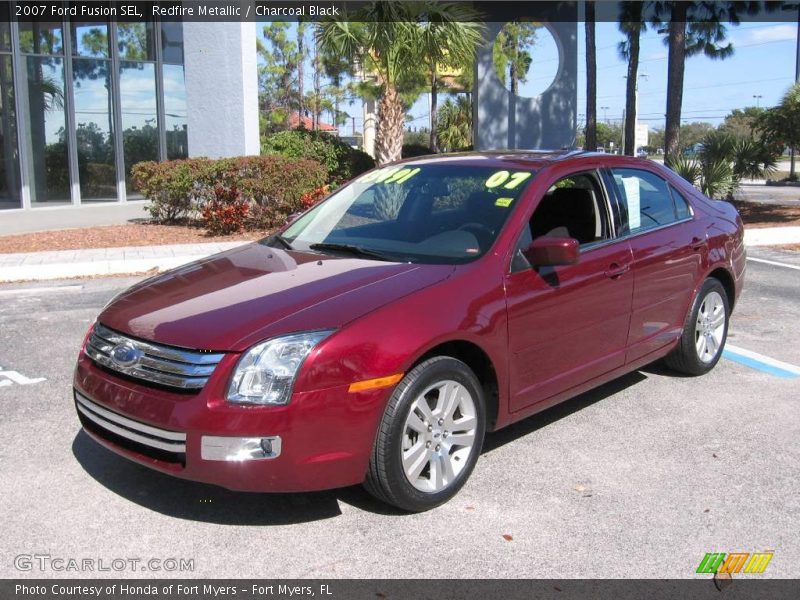 Redfire Metallic / Charcoal Black 2007 Ford Fusion SEL