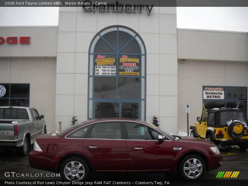 Merlot Metallic / Camel 2008 Ford Taurus Limited AWD