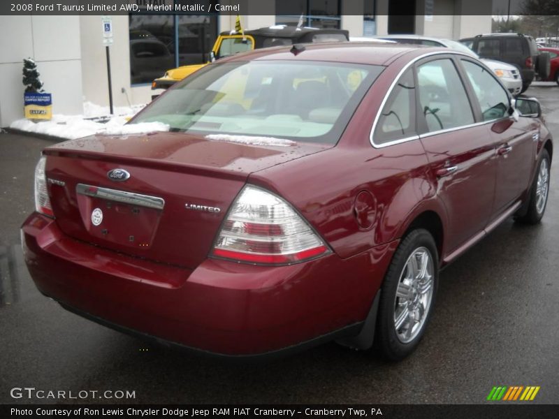 Merlot Metallic / Camel 2008 Ford Taurus Limited AWD