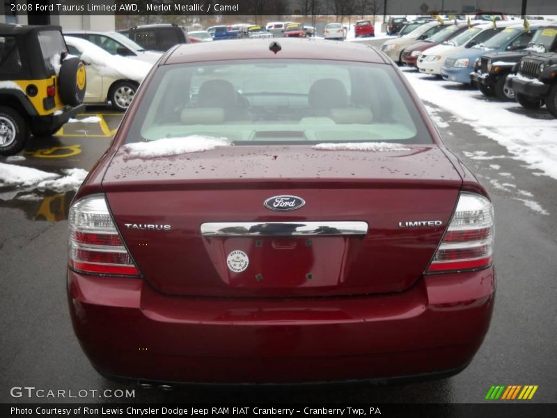 Merlot Metallic / Camel 2008 Ford Taurus Limited AWD