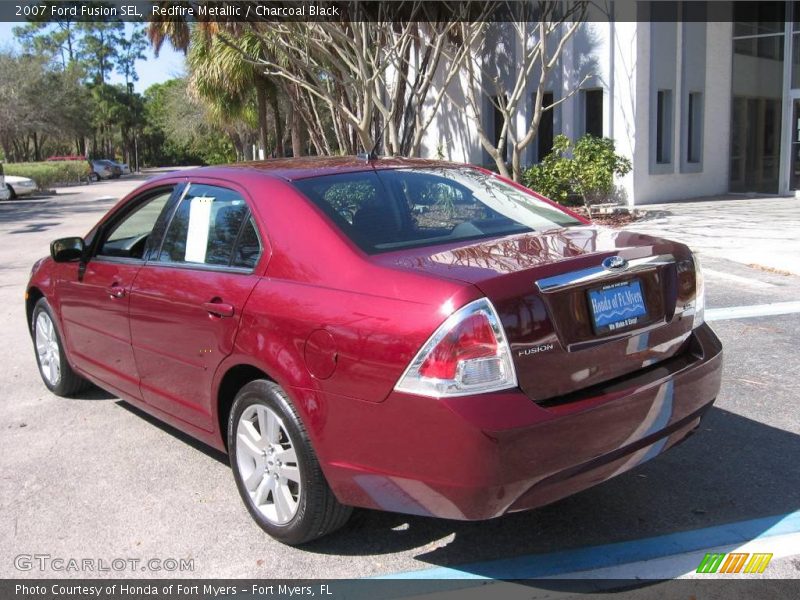Redfire Metallic / Charcoal Black 2007 Ford Fusion SEL