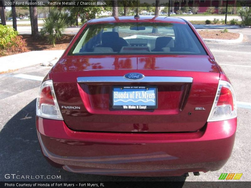 Redfire Metallic / Charcoal Black 2007 Ford Fusion SEL