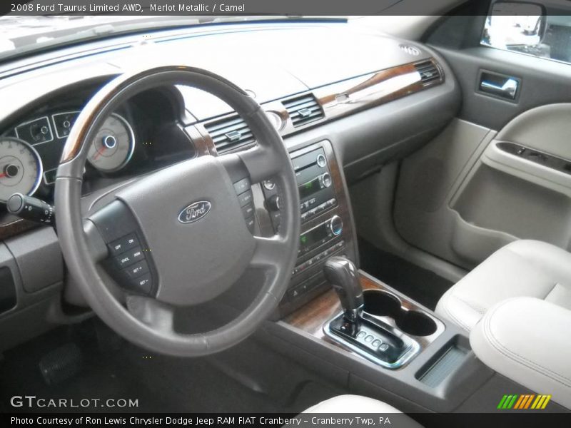 Merlot Metallic / Camel 2008 Ford Taurus Limited AWD