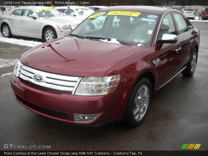 Merlot Metallic / Camel 2008 Ford Taurus Limited AWD