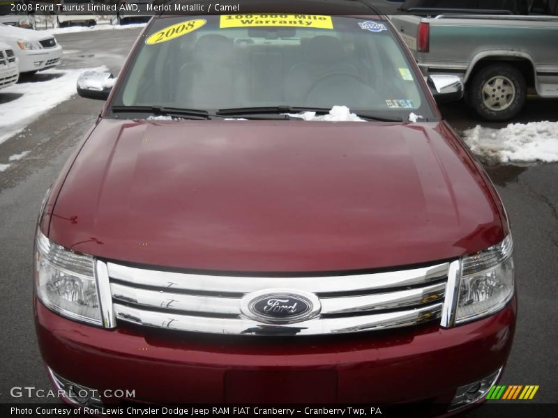 Merlot Metallic / Camel 2008 Ford Taurus Limited AWD