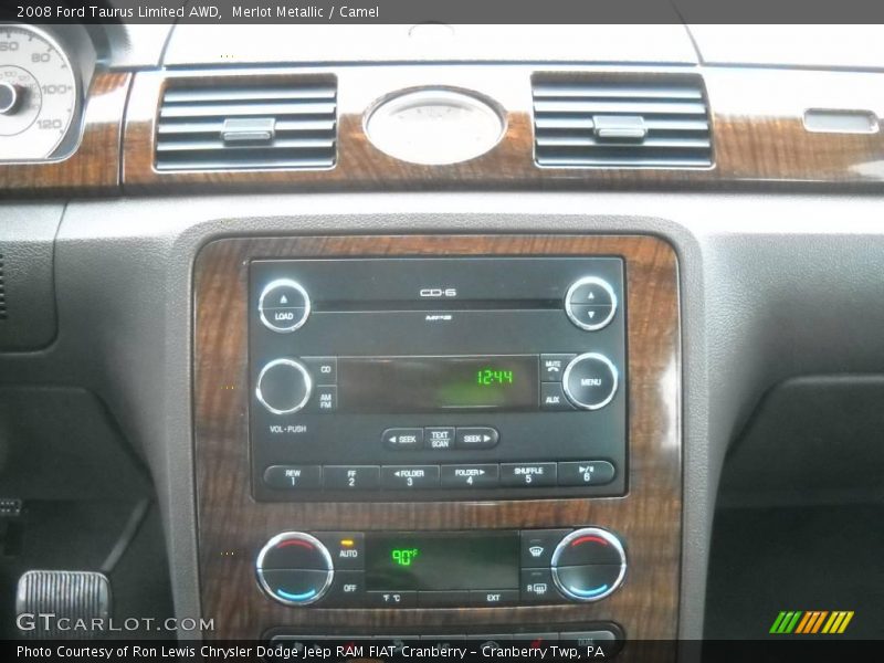 Merlot Metallic / Camel 2008 Ford Taurus Limited AWD