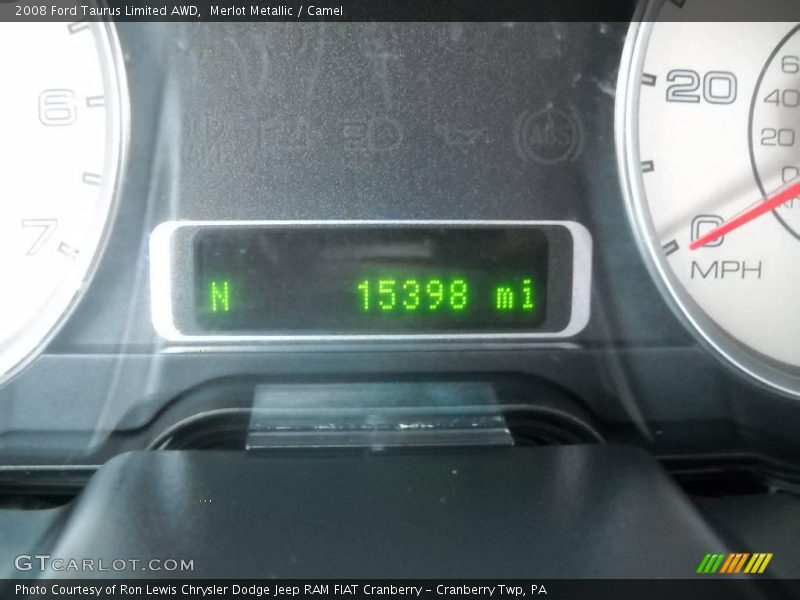 Merlot Metallic / Camel 2008 Ford Taurus Limited AWD