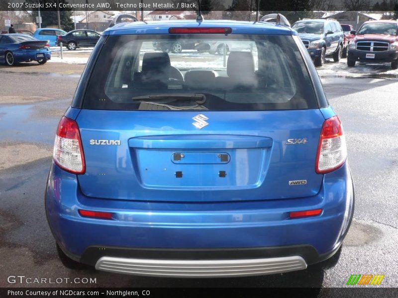 Techno Blue Metallic / Black 2007 Suzuki SX4 Convenience AWD