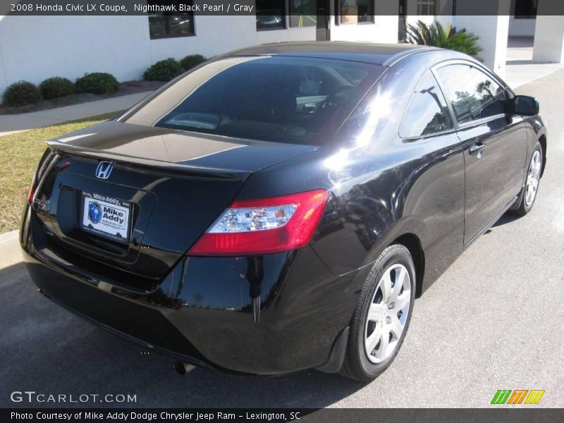 Nighthawk Black Pearl / Gray 2008 Honda Civic LX Coupe