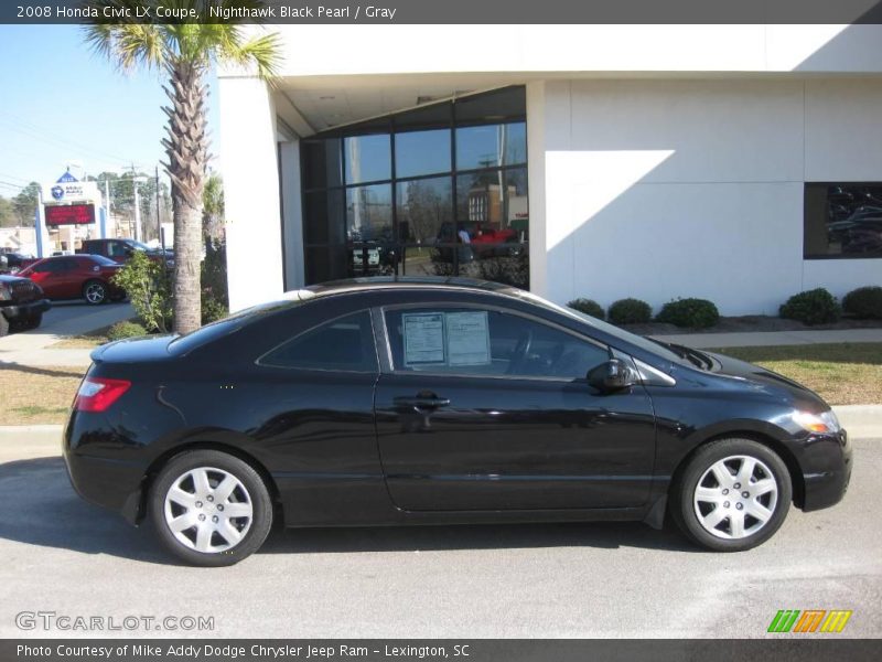 Nighthawk Black Pearl / Gray 2008 Honda Civic LX Coupe