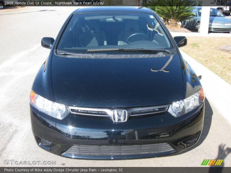 Nighthawk Black Pearl / Gray 2008 Honda Civic LX Coupe