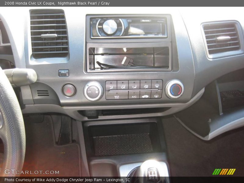 Nighthawk Black Pearl / Gray 2008 Honda Civic LX Coupe