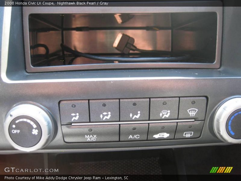 Nighthawk Black Pearl / Gray 2008 Honda Civic LX Coupe