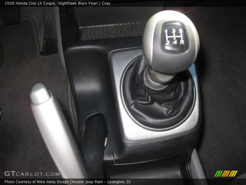 Nighthawk Black Pearl / Gray 2008 Honda Civic LX Coupe