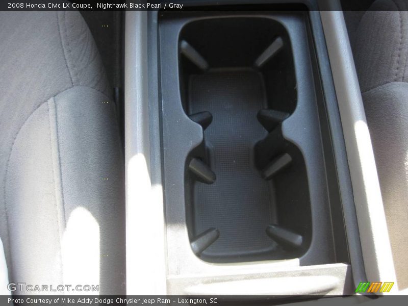 Nighthawk Black Pearl / Gray 2008 Honda Civic LX Coupe
