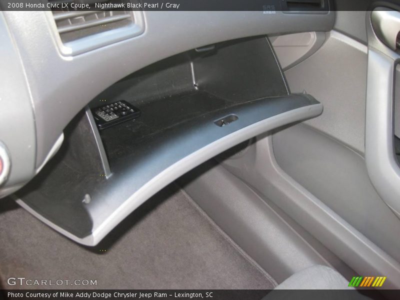 Nighthawk Black Pearl / Gray 2008 Honda Civic LX Coupe