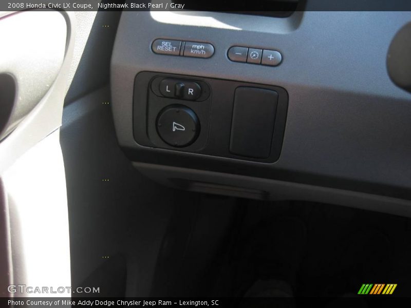 Nighthawk Black Pearl / Gray 2008 Honda Civic LX Coupe