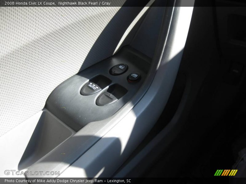 Nighthawk Black Pearl / Gray 2008 Honda Civic LX Coupe