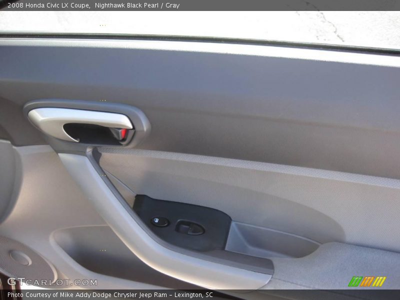 Nighthawk Black Pearl / Gray 2008 Honda Civic LX Coupe